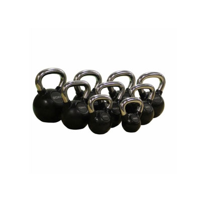  Rubber Kettle Bell with Chrome Handle