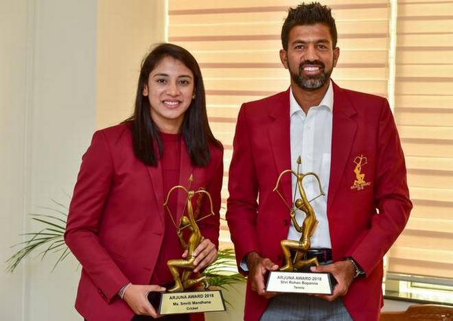 Rohan Bopanna And Smriti Mandhana Received Their Arjuna Awards After Rohan Bopanna And Smriti Mandhana Received Their Arjuna Awards After